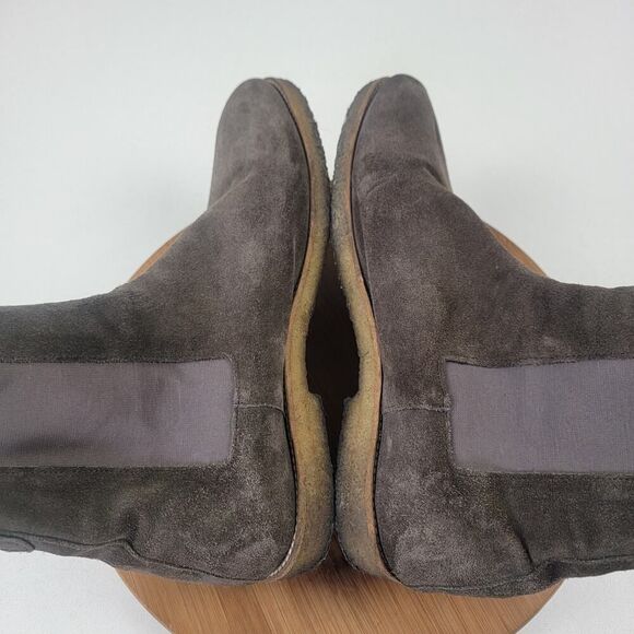 Allsaints Men's size EU 44 US 10.5 Brown Suede Ankle Chelsea Boots Slip On - Picture 10 of 15